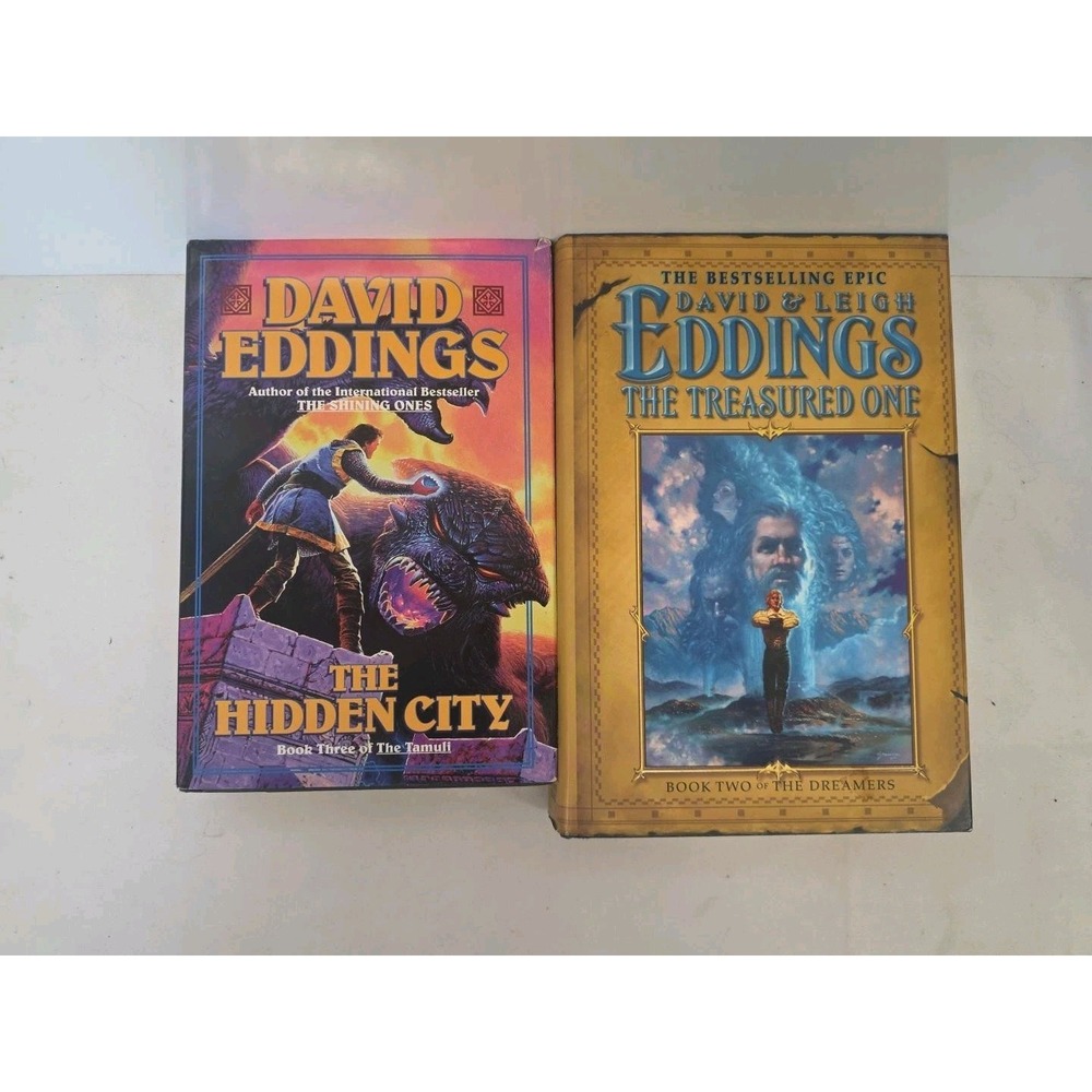 David Eddings Hardcover Fantasy Lot 2 Hidden City Treasured One Tamuli Dreamers